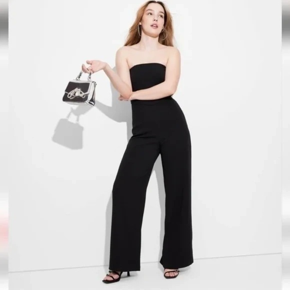 Women's Wild Fable Black Tube Jumpsuit‎ Wide Leg S New With Tags